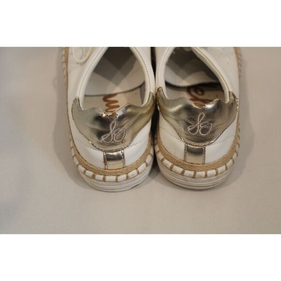 Sam Edleman kavi white white and tan accent size 8 flat sneakers - Picture 7 of 10